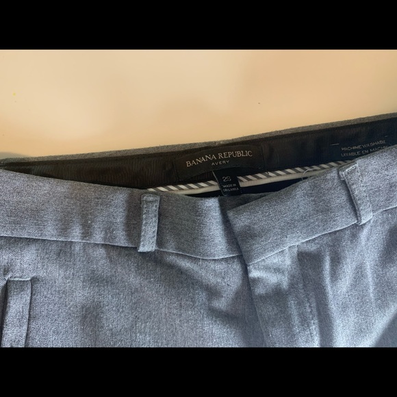 Banana Republic Straight SideStripe Gray Trouser - Picture 2 of 6